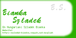 bianka szladek business card